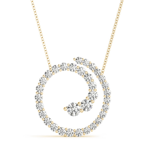 Whimsical Swirl Diamond Pendant 1 ct