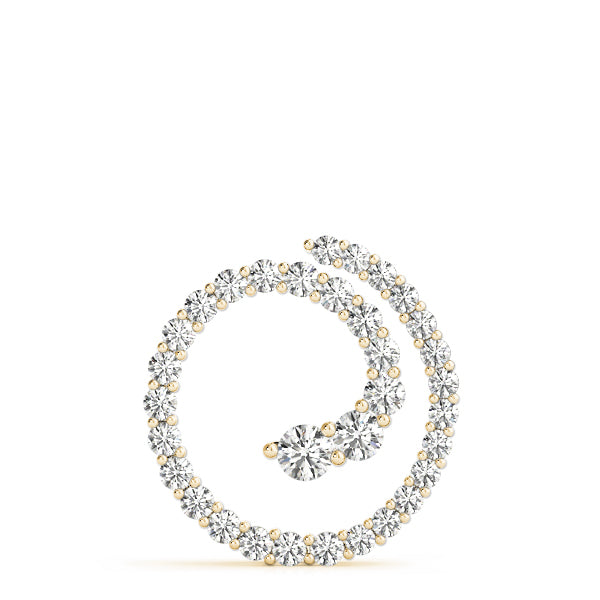 Whimsical Swirl Diamond Pendant 1 ct