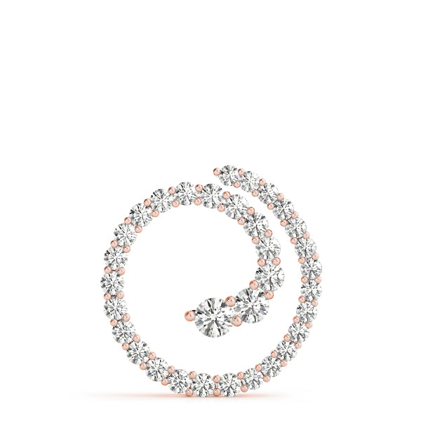 Whimsical Swirl Diamond Pendant 1 ct