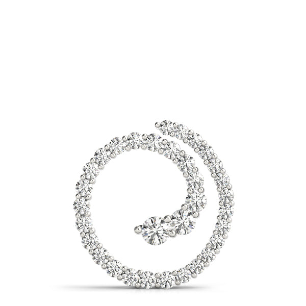 Whimsical Swirl Diamond Pendant 1 ct