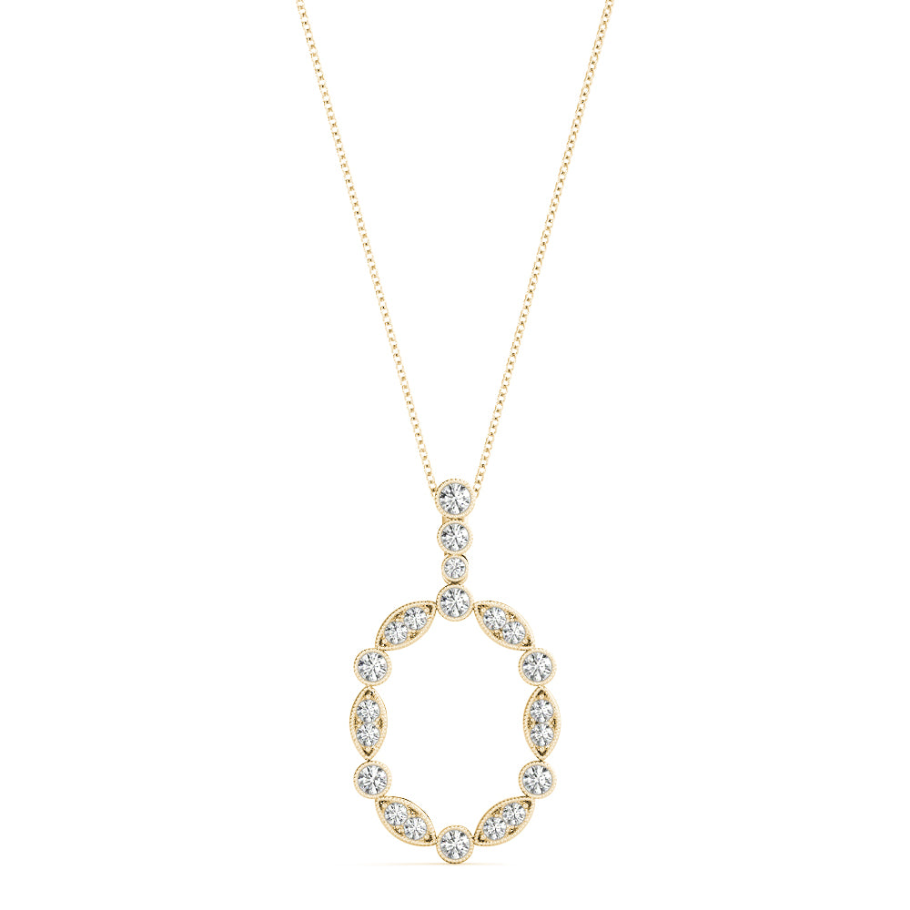 Diamond Halo Circle Pendant