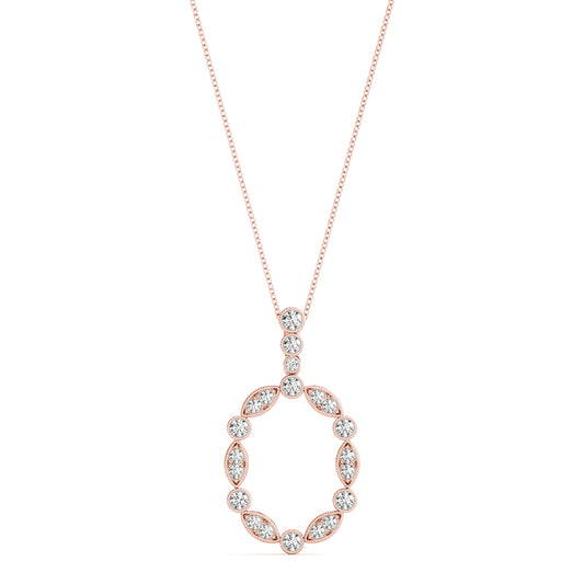 Diamond Halo Circle Pendant