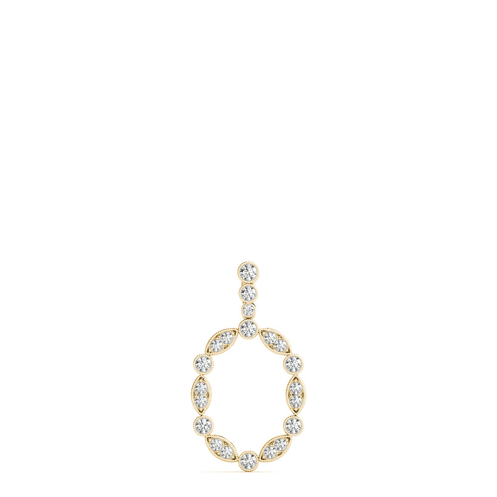 Diamond Halo Circle Pendant