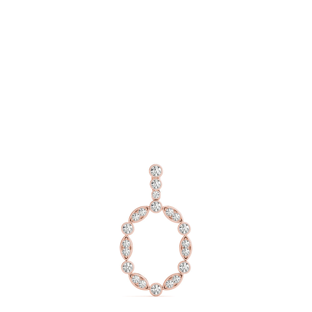 Diamond Halo Circle Pendant