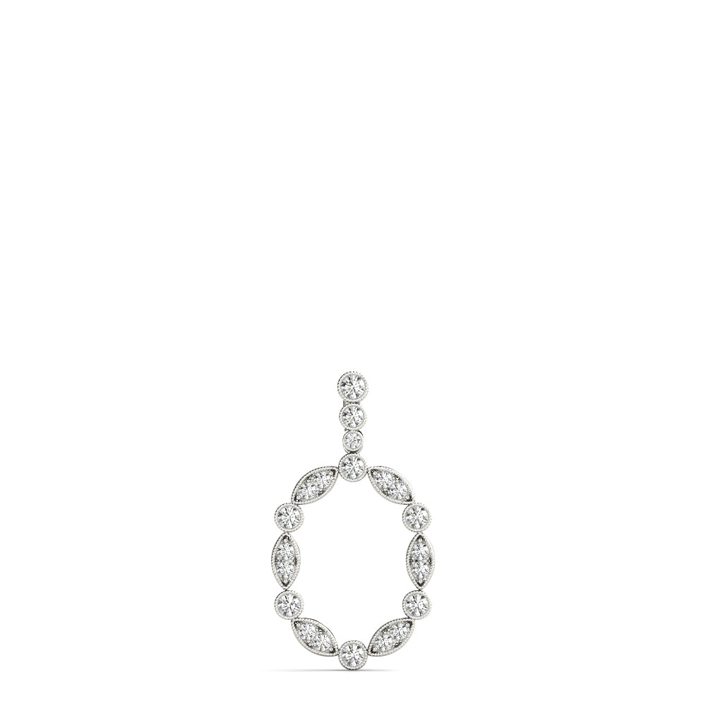Diamond Halo Circle Pendant