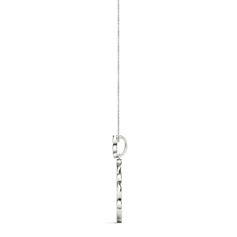 Diamond Halo Circle Pendant
