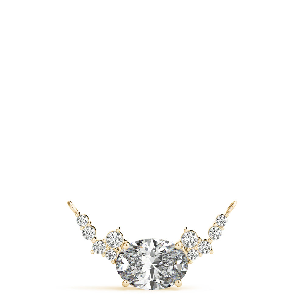 Radiant Cluster Diamond Pendant