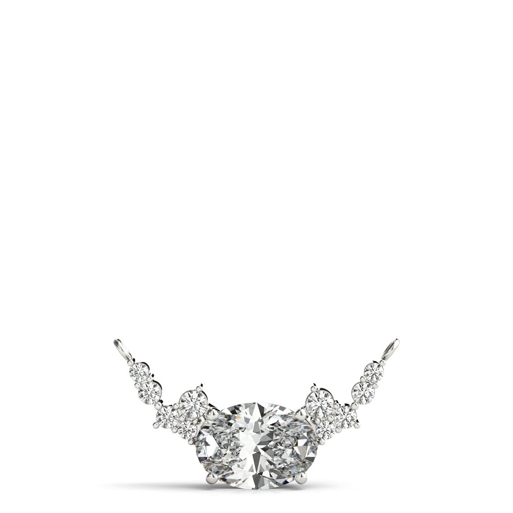 Radiant Cluster Diamond Pendant