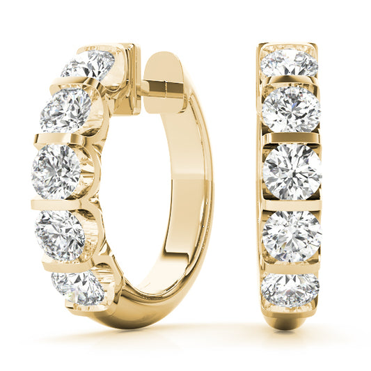 Sparkling Halo Hoop Earrings
