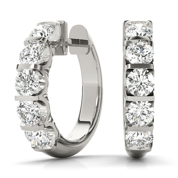 Sparkling Halo Hoop Earrings