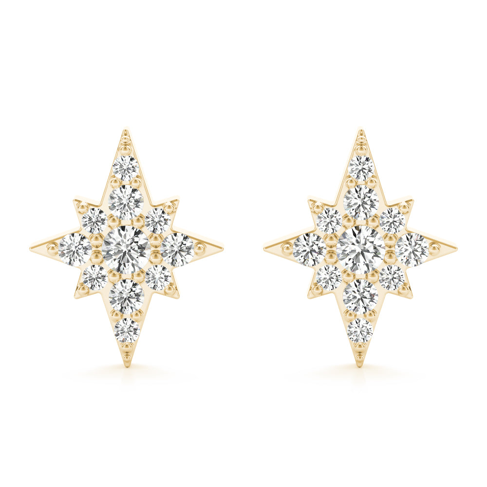 Celestial Starburst Diamond Studs