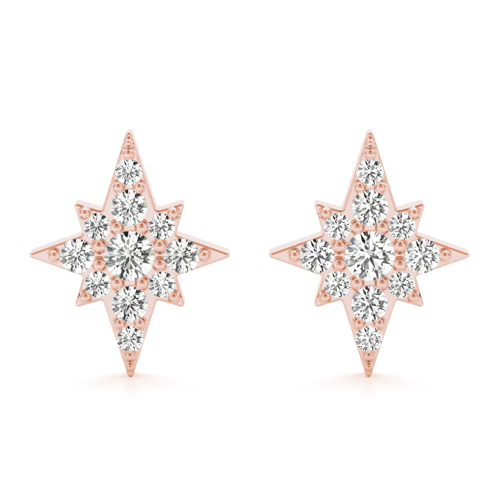 Celestial Starburst Diamond Studs
