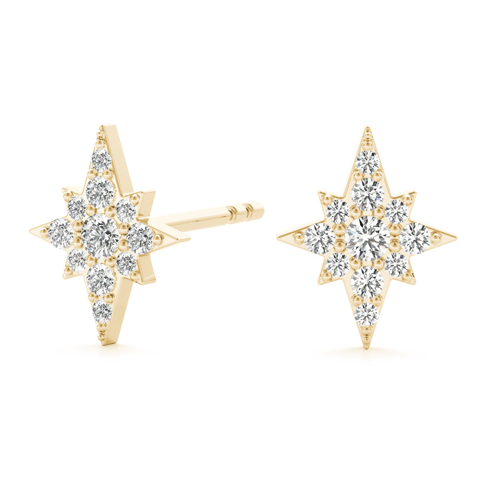Celestial Starburst Diamond Studs
