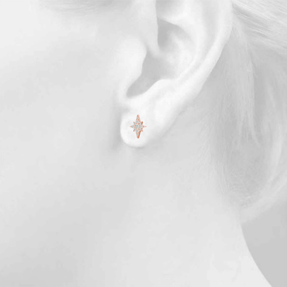 Celestial Starburst Diamond Studs