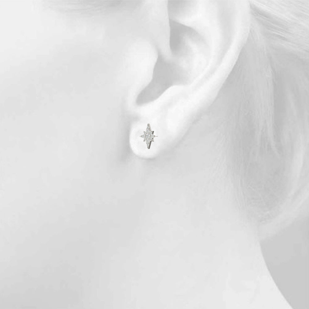 Celestial Starburst Diamond Studs