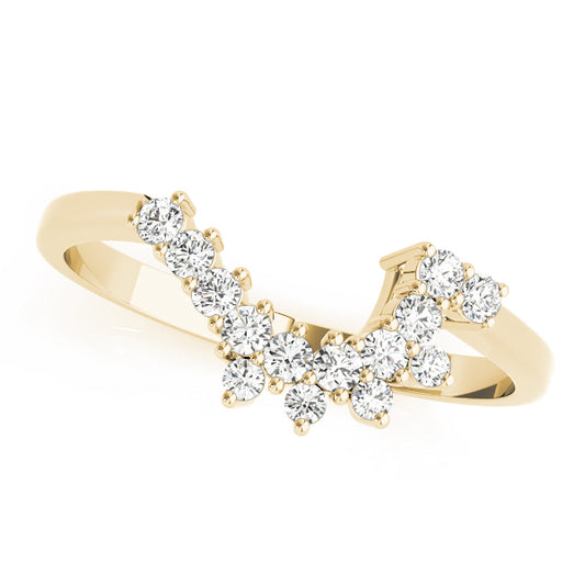 Curved Diamond Wedding Band