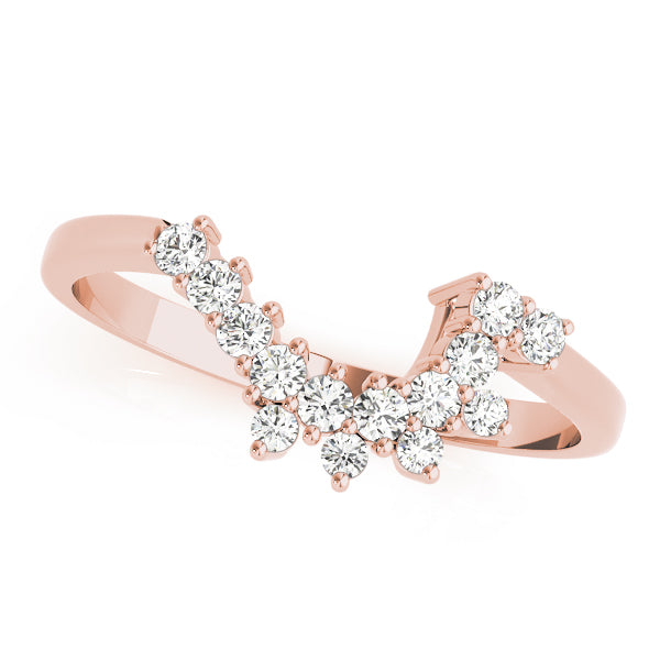 Curved Diamond Wedding Band