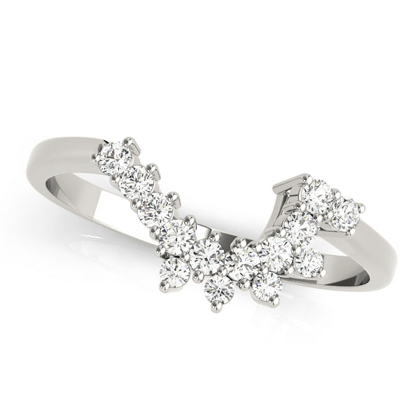 Curved Diamond Wedding Band