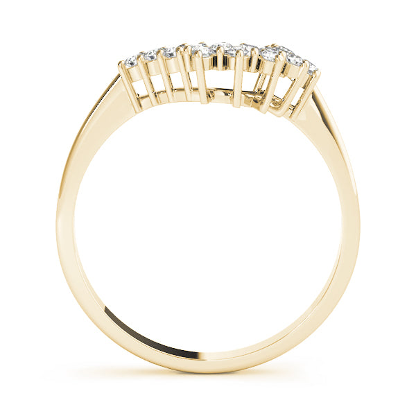 Curved Diamond Wedding Band