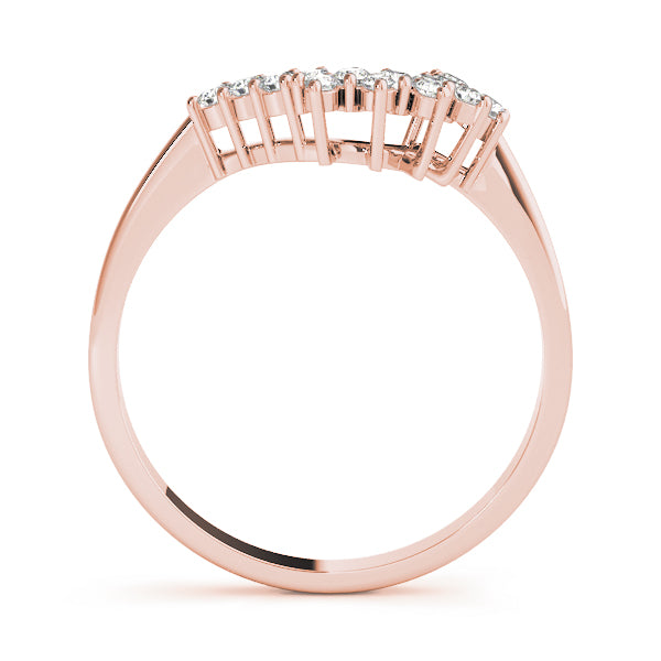 Curved Diamond Wedding Band