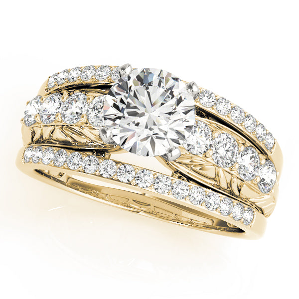 Triple Row Diamond Bridal Set