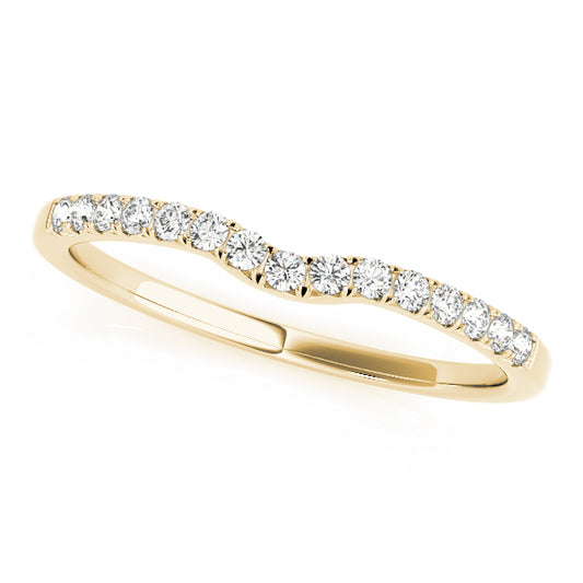 Elegant Contoured Diamond Band