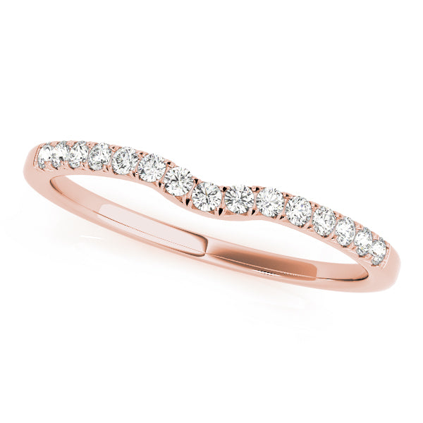 Elegant Contoured Diamond Band