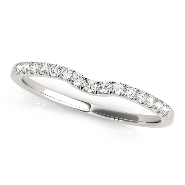 Elegant Contoured Diamond Band