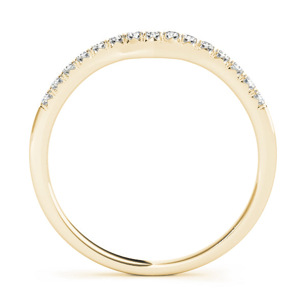 Elegant Contoured Diamond Band
