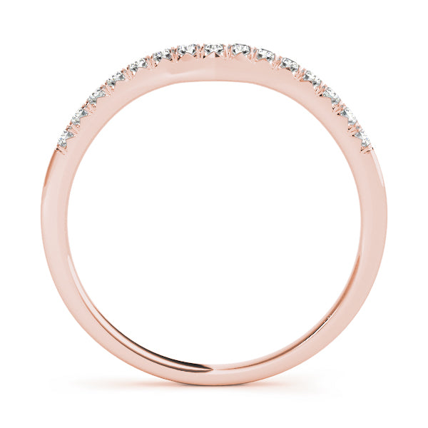 Elegant Contoured Diamond Band