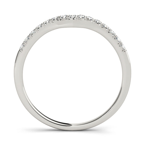 Elegant Contoured Diamond Band