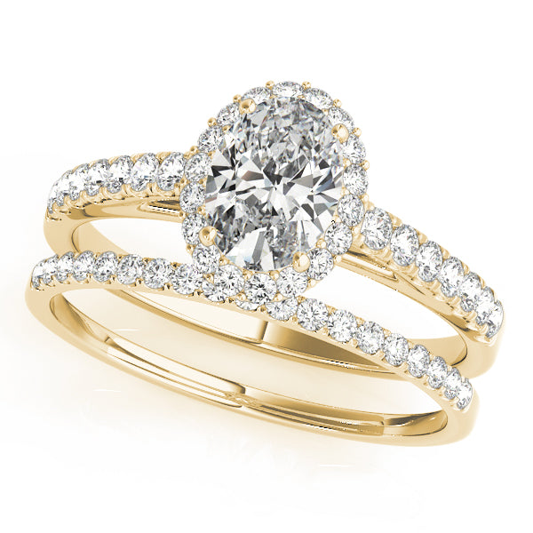 Oval Diamond Halo Engagement Ring