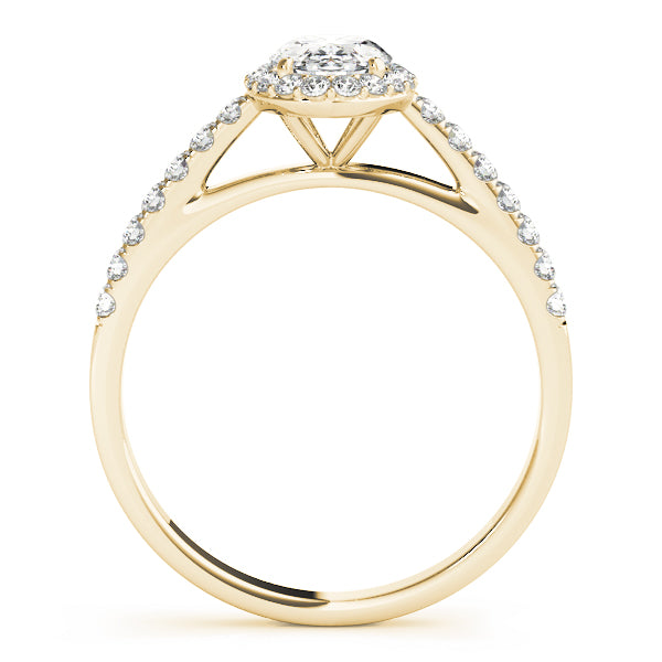 Oval Diamond Halo Engagement Ring