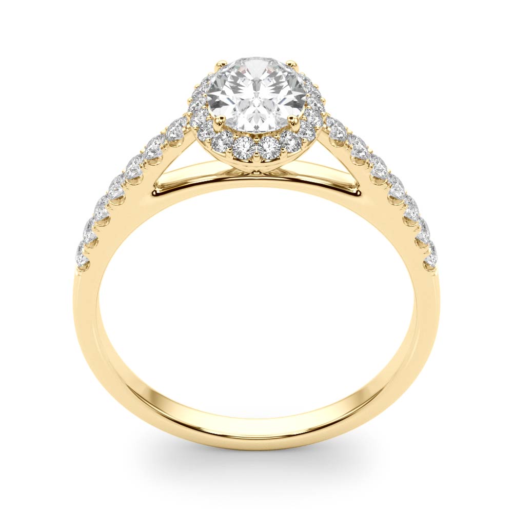 Oval Diamond Halo Engagement Ring