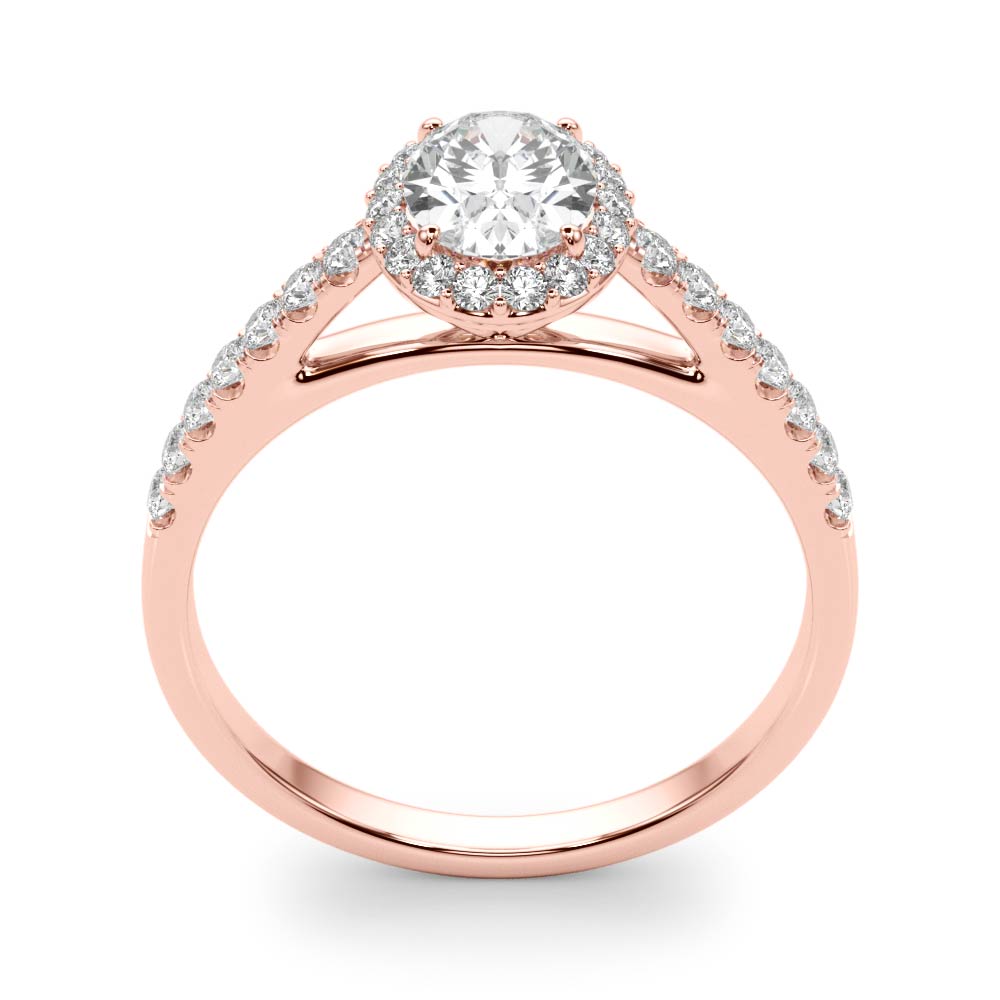 Oval Diamond Halo Engagement Ring
