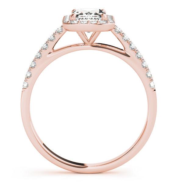 Halo Emerald Engagement Ring
