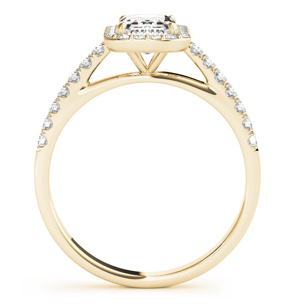 Halo Emerald Engagement Ring