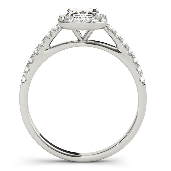 Halo Emerald Engagement Ring
