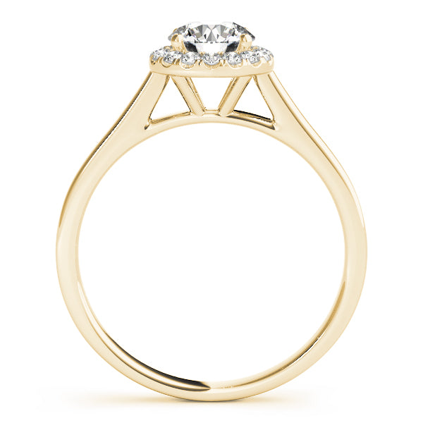 Round Cut Diamond Halo Engagement Ring 1 ct