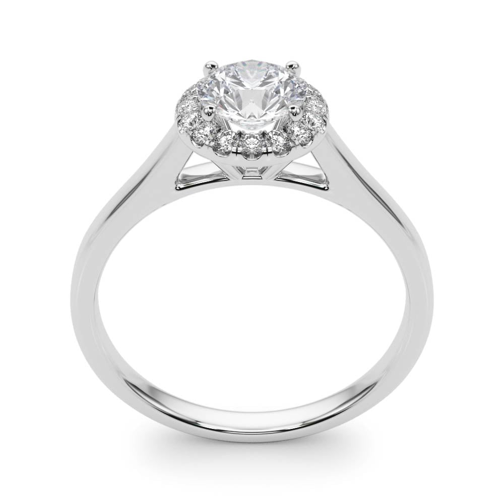 Round Cut Diamond Halo Engagement Ring 1 ct