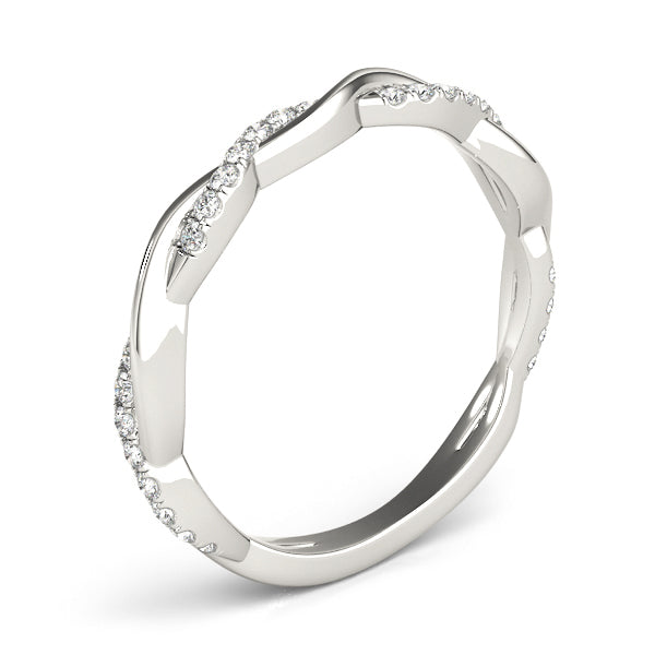 Diamond Twist Eternity Band