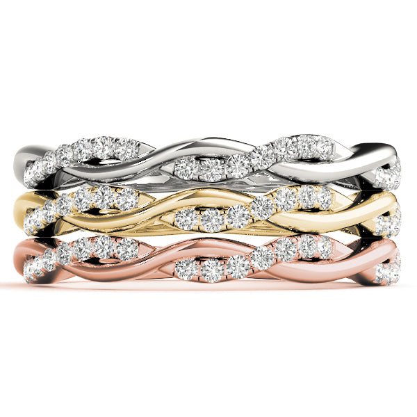 Diamond Twist Eternity Band