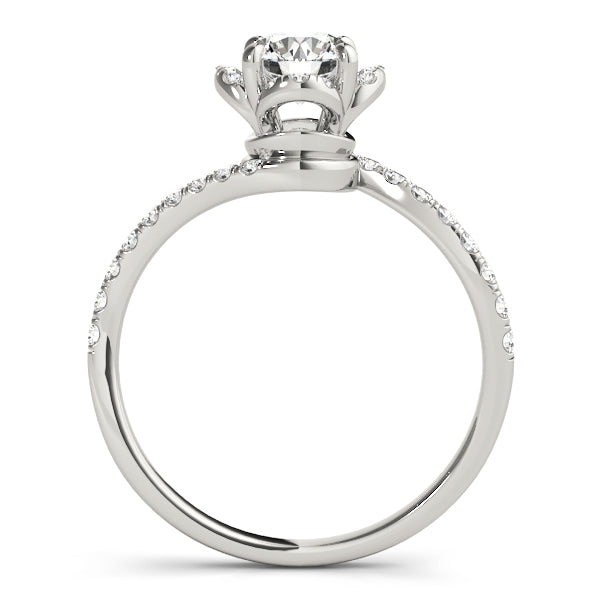 Swirling Halo Diamond Ring