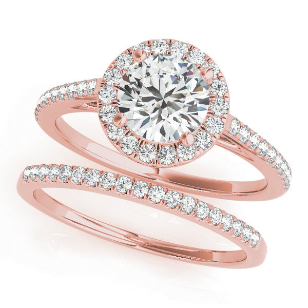 Classic Diamond Halo Engagement Ring 1 ct