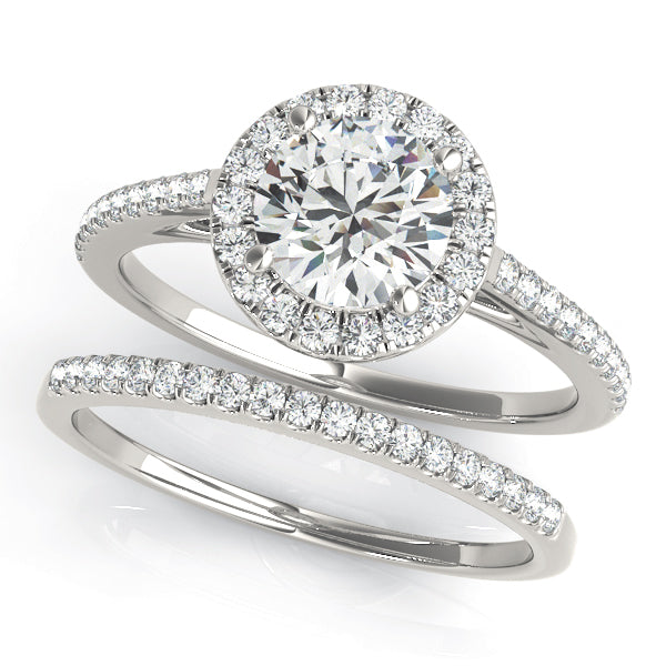 Classic Diamond Halo Engagement Ring 1 ct