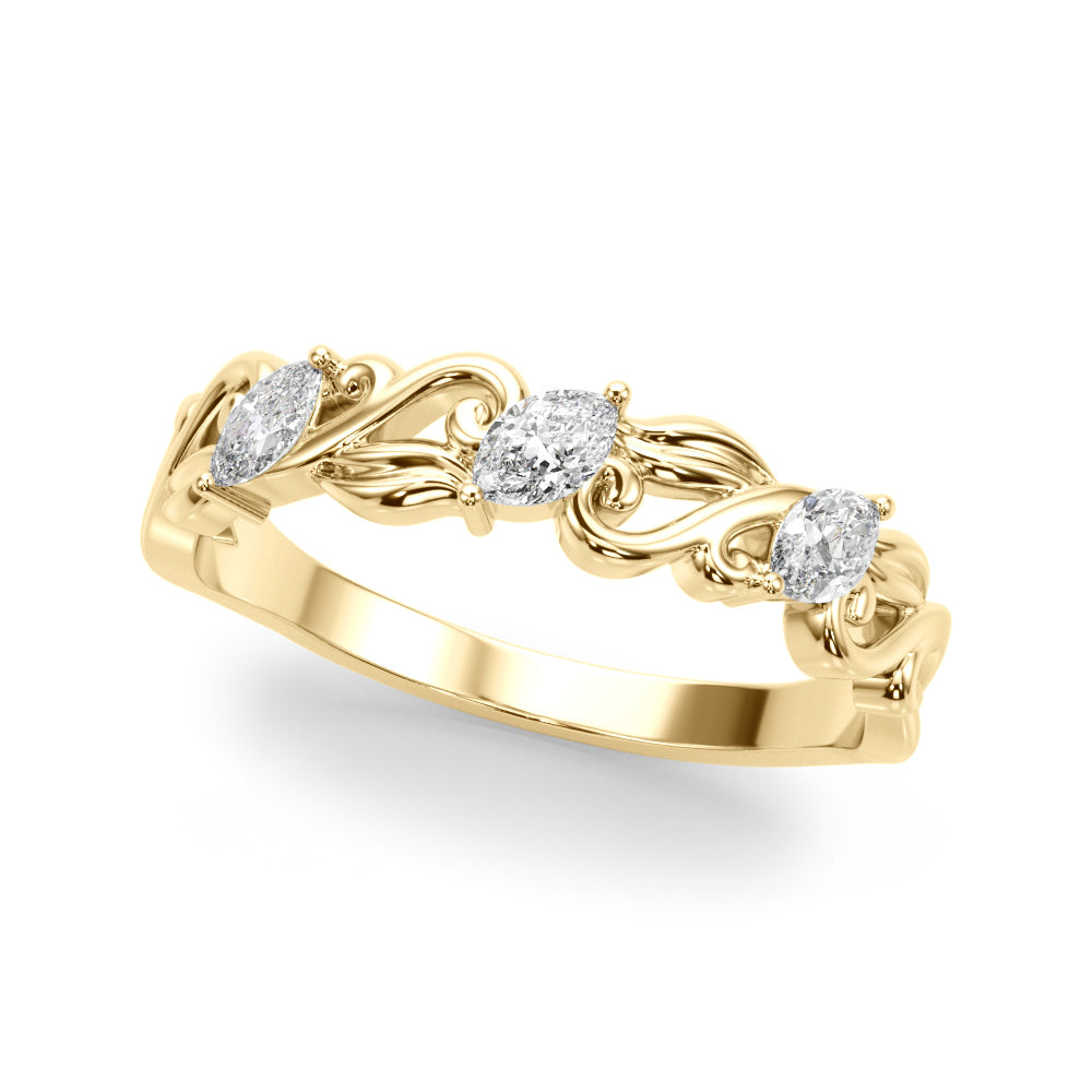 Marquise Diamond Filigree Band