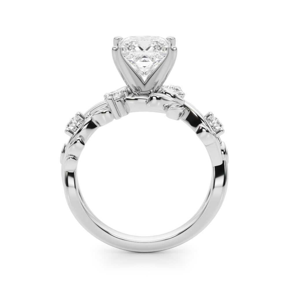 Floral Leaf Engagement Ring