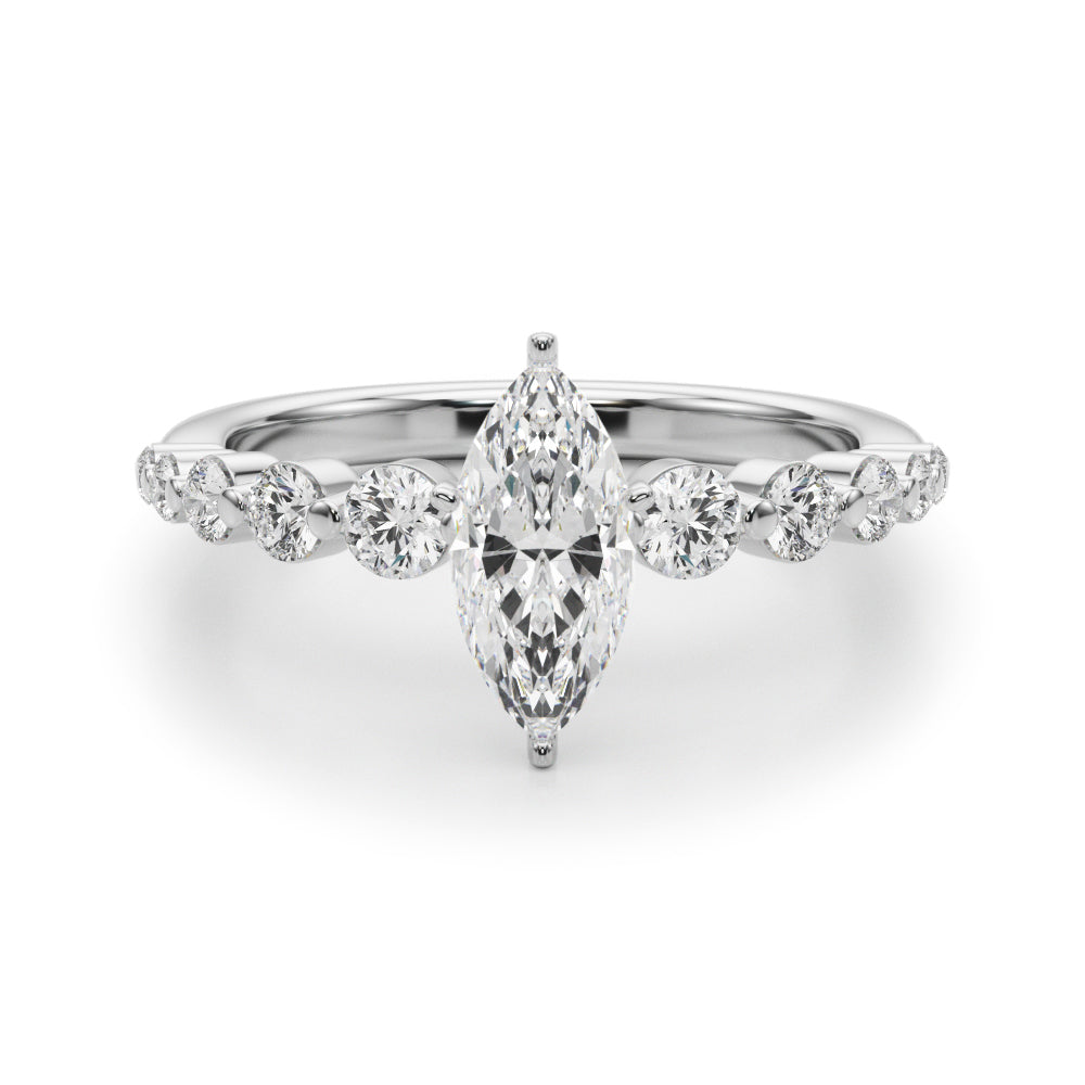 Single Row PR Engagement Ring