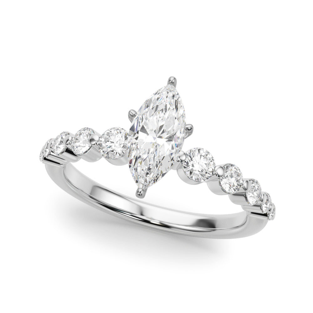 Single Row PR Engagement Ring