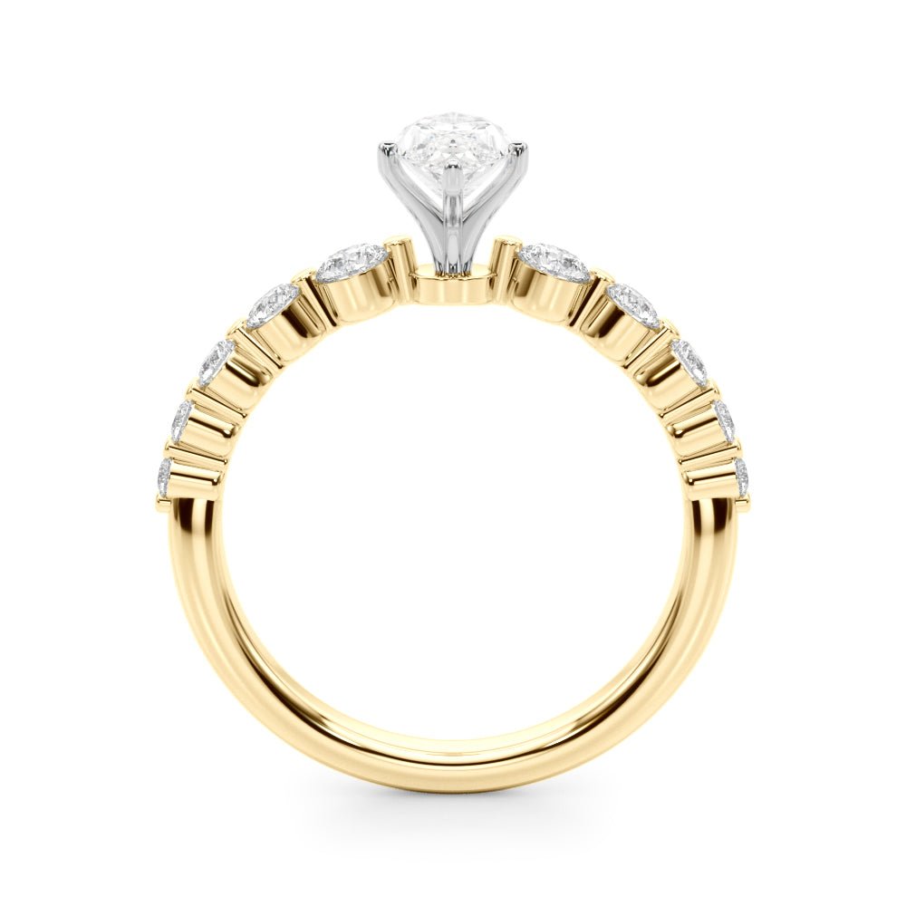 Single Row PR Engagement Ring